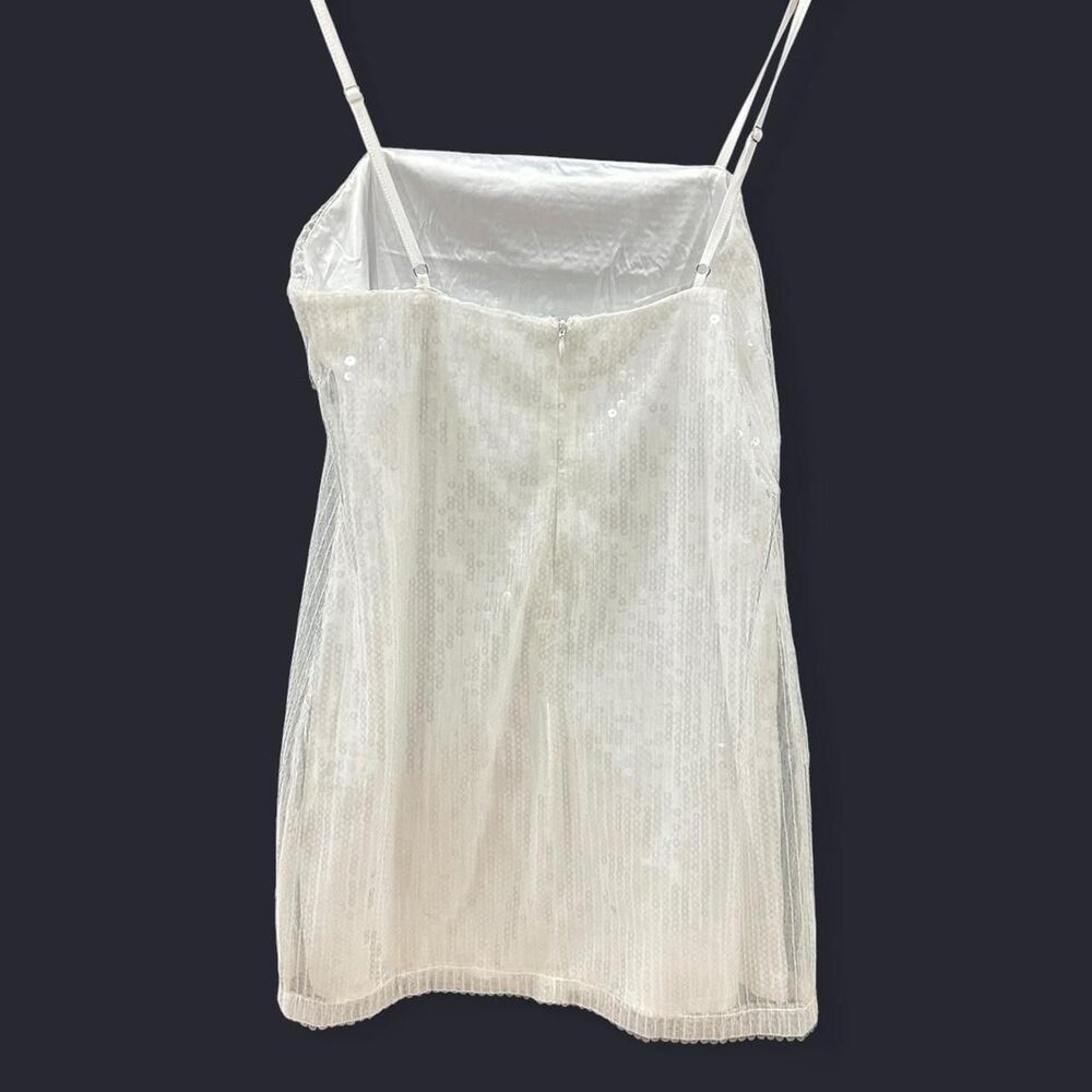 12th Tribe White Sequin Mini Dress Womens Small Party Clubwear NWT - Picture 4 of 6